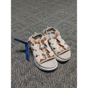 Watelves Womens Sport Sandals Beige Orange Hiking Walking Shoes Size 8 NWT